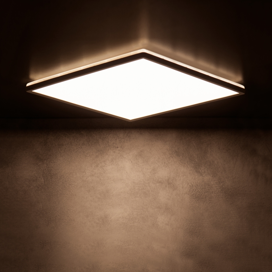 Plafoniera LED AZPO LED/12,3W/230V 3000/4000/6000K 22,5x22,5 cm IP54 nera