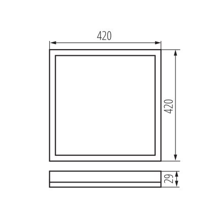 Plafoniera LED AZPO LED/22W/230V 3000/4000/6000K 42x42 cm IP54 bianca