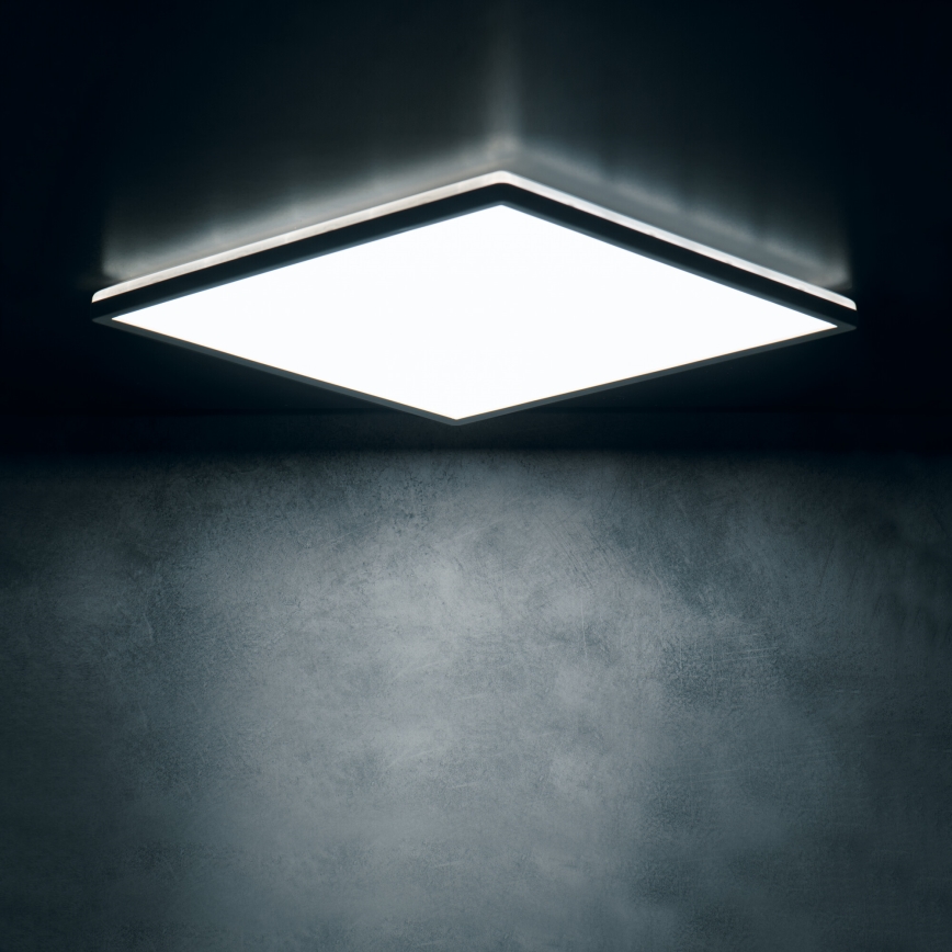 Plafoniera LED AZPO LED/22W/230V 3000/4000/6000K 42x42 cm IP54 nera