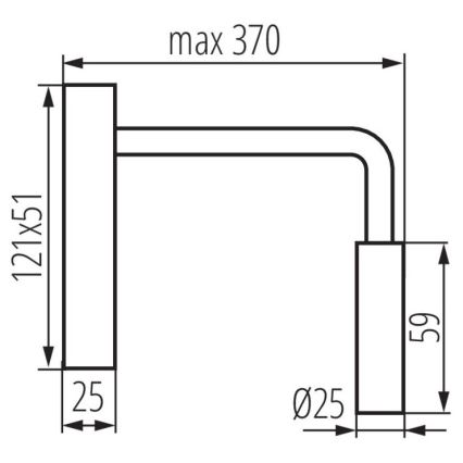 Lampada da parete a LED TONIL LED/2,7W/230V nero