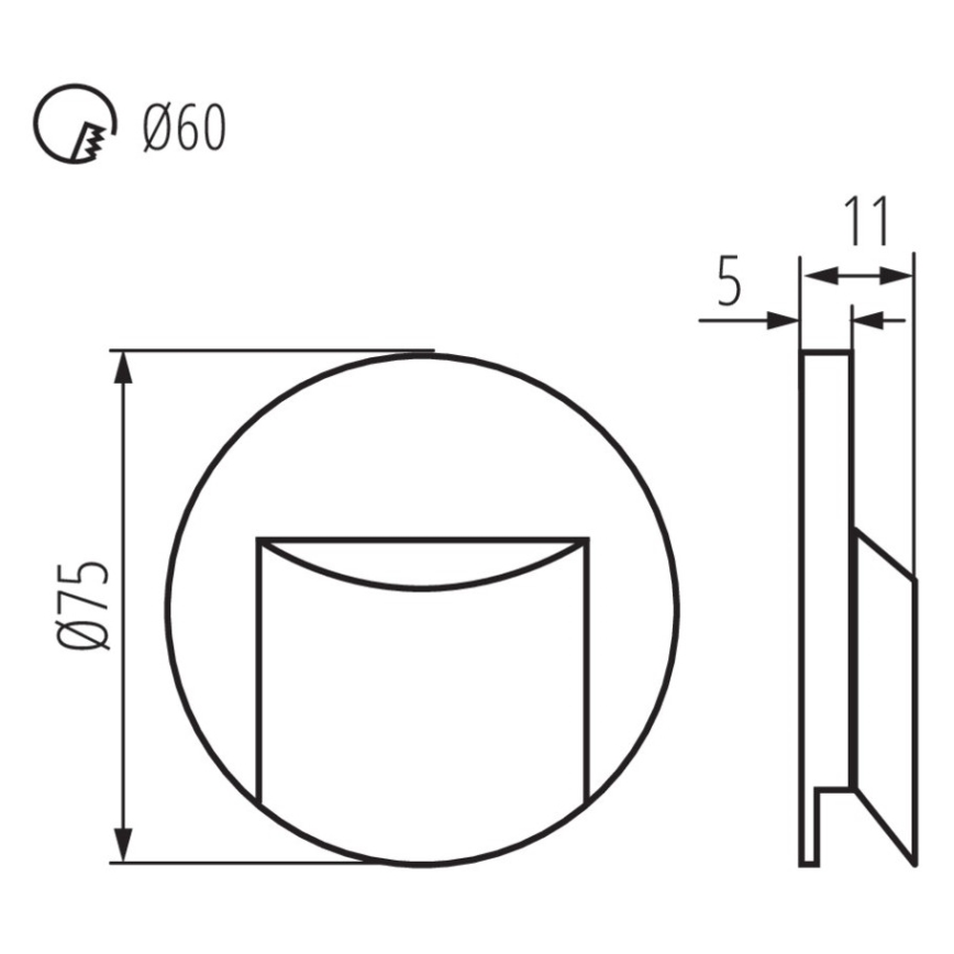 Illuminazione per scale a LED ERINUS LED/0,8W/12V 4000K bianco