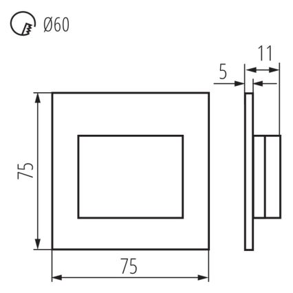 Illuminazione per scale a LED ERINUS LED/1,5W/12V 4000K bianco