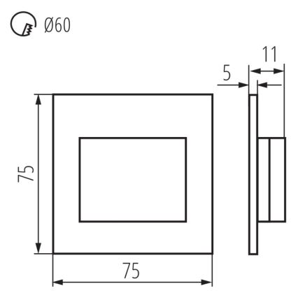 Illuminazione per scale a LED ERINUS LED/1,5W/12V 4000K grigio