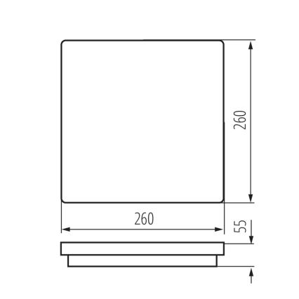 Plafoniera LED da esterno con sensore BENO LED/24W/230V 4000K Antracite IP54