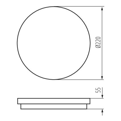 Plafoniera LED da esterno BENO LED/18W/230V 4000K antracite IP54