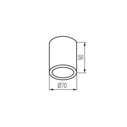 Kanlux 33360 - Luce Spot da esterno AQILO 1xGU10/7W/230V IP65 bianco