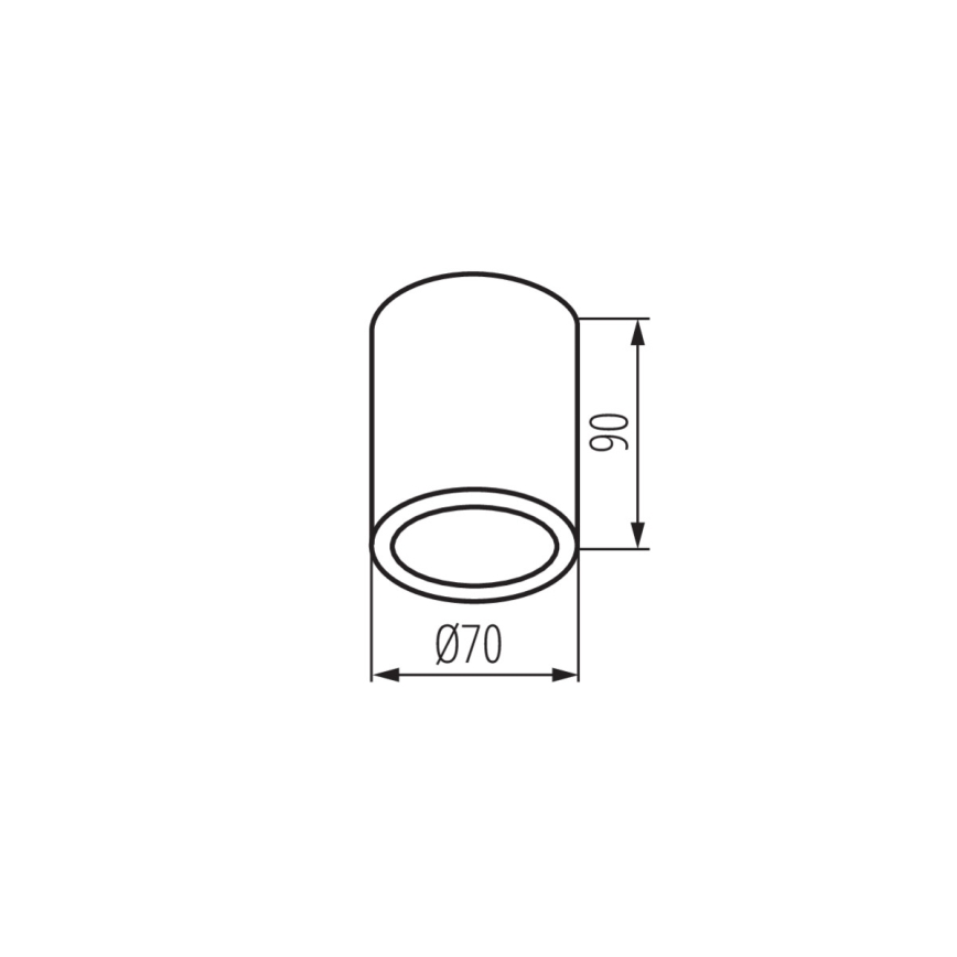 Kanlux 33361 - Luce Spot da esterno AQILO 1xGU10/7W/230V IP65 nero