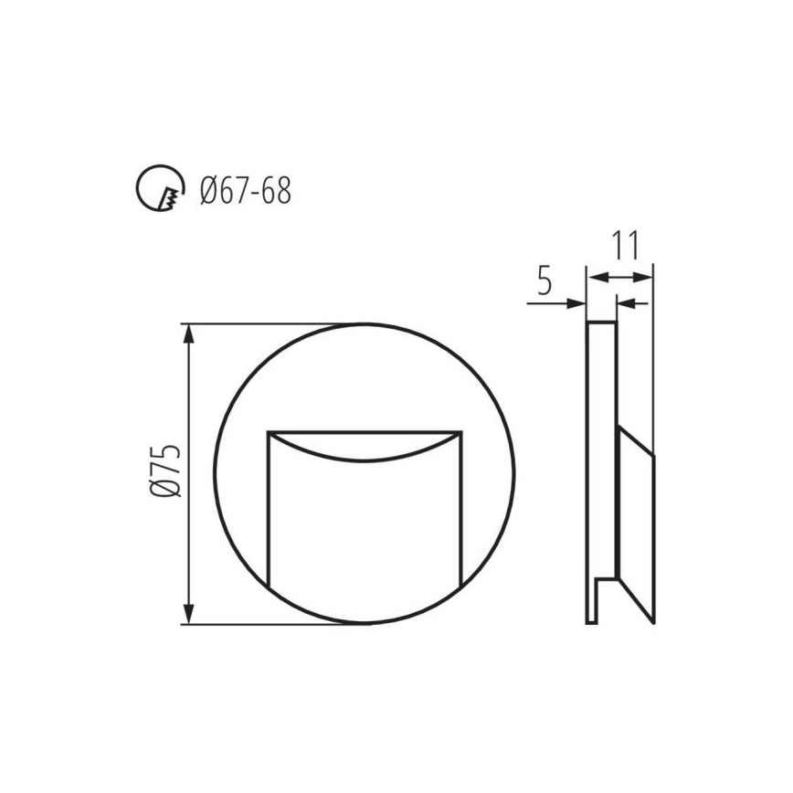 Lampada LED per scale ERINUS LED/0,8W/12V 3000K grigio