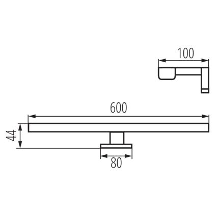 Illuminazione a LED per specchi da bagno ASTIM LED/12W/230V IP44 bianco