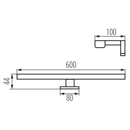 Illuminazione a LED per specchi da bagno ASTIM LED / 12W / 230V IP44 cromo