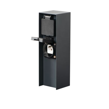 Multipresa verticale da esterno DASTO 2Z Type E 230V IP44 antracite