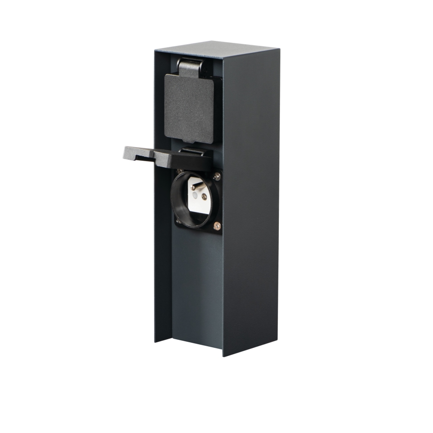 Multipresa verticale da esterno DASTO 2Z Type E 230V IP44 antracite