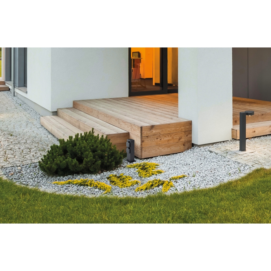 Multipresa verticale da esterno NASTO 2Z Type E 230V IP44 antracite