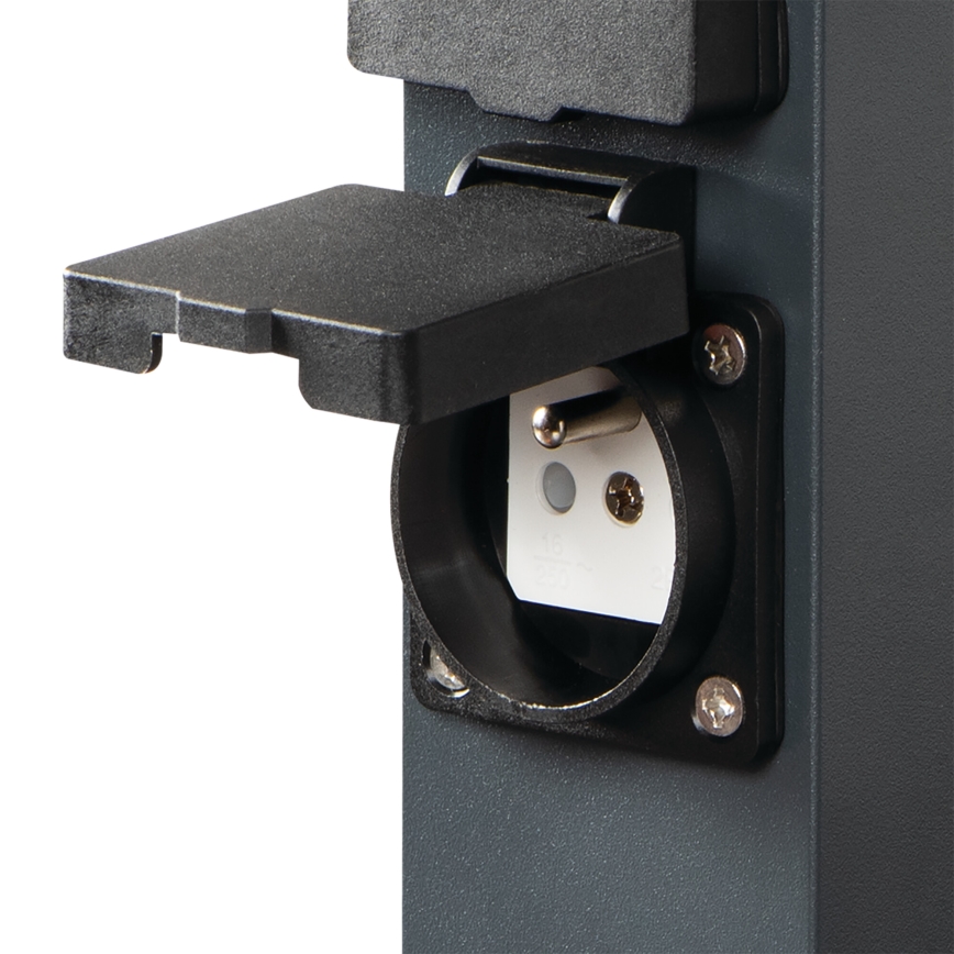 Multipresa verticale da esterno NASTO 2Z Type E 230V IP44 antracite
