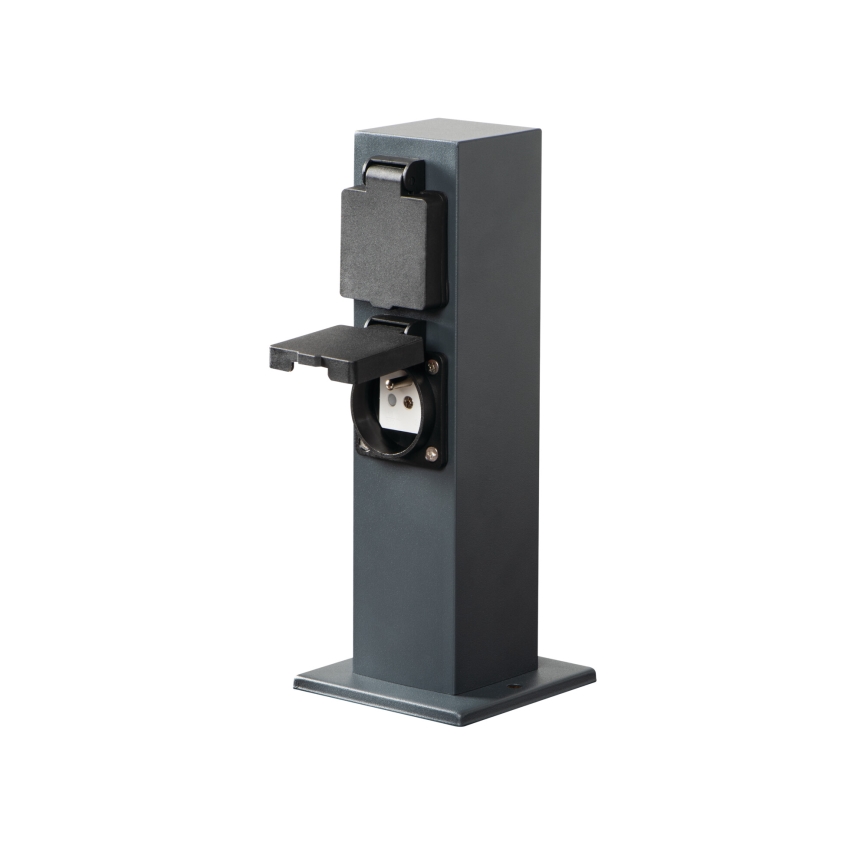 Multipresa verticale da esterno NASTO 2Z Type E 230V IP44 antracite