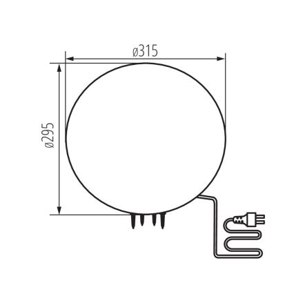 Lampada da esterno STONO 1xE27/15W/230V Ø 31,5 cm IP65