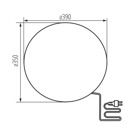 Lampada da esterno STONO 1xE27/25W/230V diam. 39 cm IP65