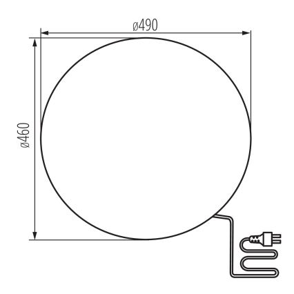 Lampada da esterno STONO 1xE27/25W/230V diam. 49 cm IP65