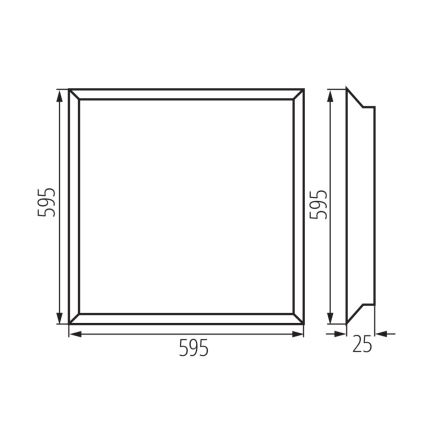 Pannello LED da incasso BLINGO LED/38W/230V 60x60 cm