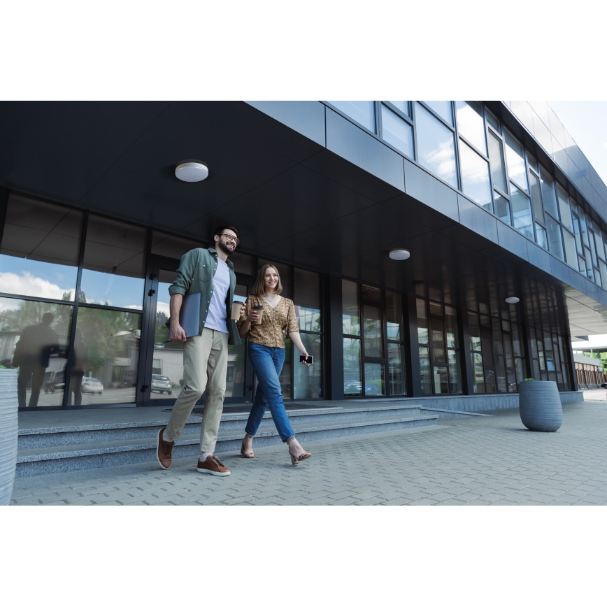 Plafoniera LED tecnica IPER LED/35W/230V IK10 IP65 arrotondato bianco
