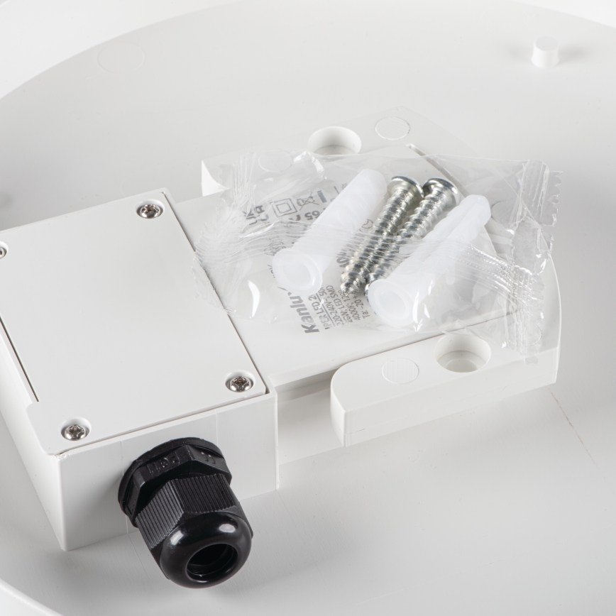 Plafoniera LED tecnica IPER LED/35W/230V IK10 IP65 arrotondato bianco