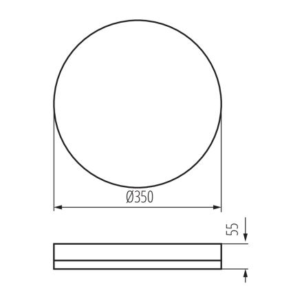 Plafoniera LED tecnica IPER LED/35W/230V IK10 IP65 arrotondato bianco