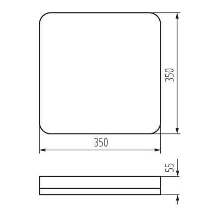 Plafoniera LED tecnica IPER LED/35W/230V IK10 IP65 quadrato bianco