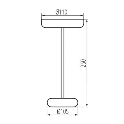 Kanlux 37310 - Lampada ricaricabile dimmerabile FLUXY LED/1,7W/1800 mAh IP44 bianco