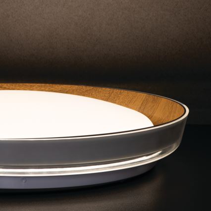 Plafoniera LED NIFU LED/17,8W/230V diametro 43 cm bianco/marrone