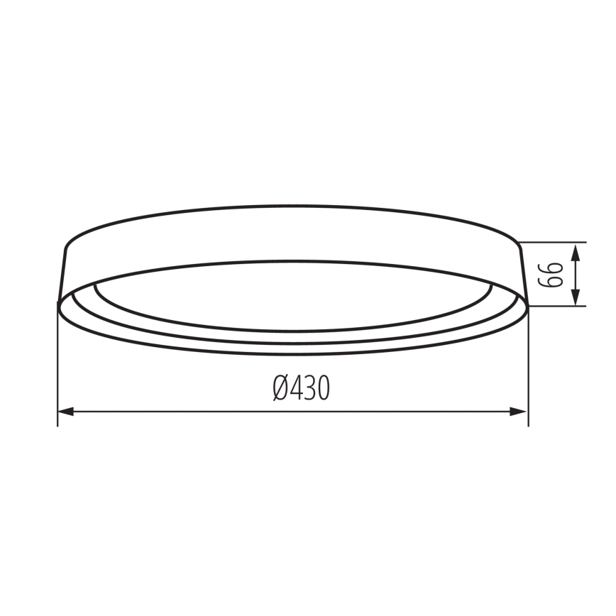 Plafoniera LED NIFU LED/17,8W/230V diametro 43 cm bianco/marrone