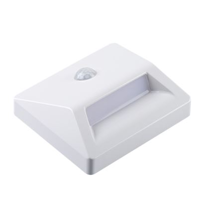 Lampada LED da incasso con sensore di movimento e sensore crepuscolare IRS LED/0,3W/3xAAA IP54 bianca