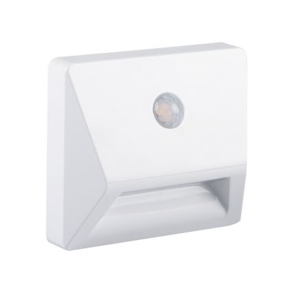 Lampada LED da incasso con sensore di movimento e sensore crepuscolare IRS LED/0,3W/3xAAA IP54 bianca