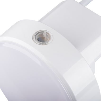 Kanlux 37396 - LED Dimmerabile orientamento chiaro con sensore crepuscolare con spina integrata ULOV LED/0,5W/230V bianco