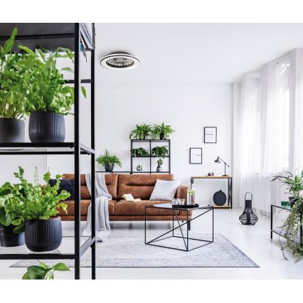 Lampada da soffitto dimmerabile a LED con ventilatore PLAVE LED/48W/230V 3000/4000/6500K + telecomando