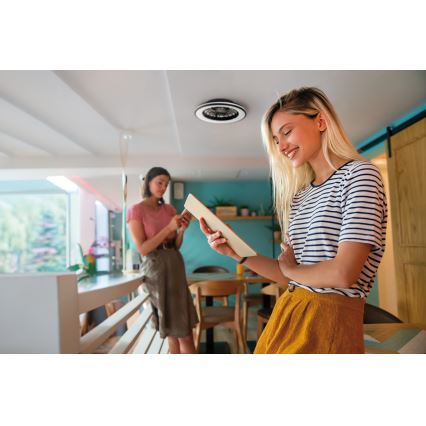 Lampada da soffitto dimmerabile a LED con ventilatore PLAVE LED/48W/230V 3000/4000/6500K + telecomando