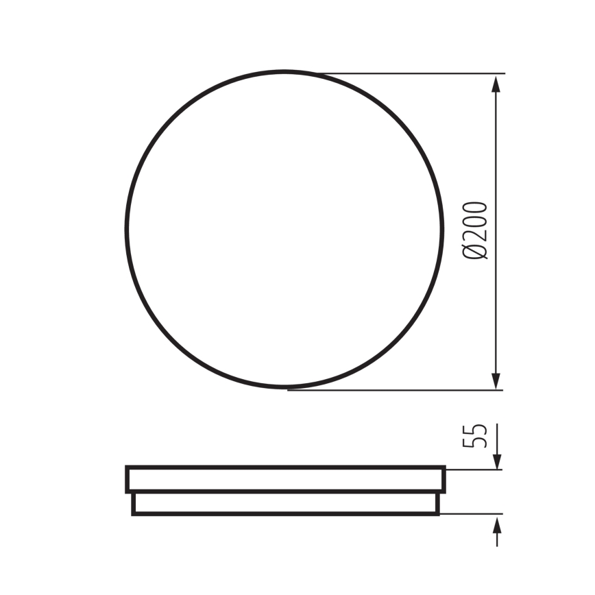 Plafoniera LED da esterno BENO E LED/12W/230V 3000/4000/6500K diametro 20 cm IP65 bianco