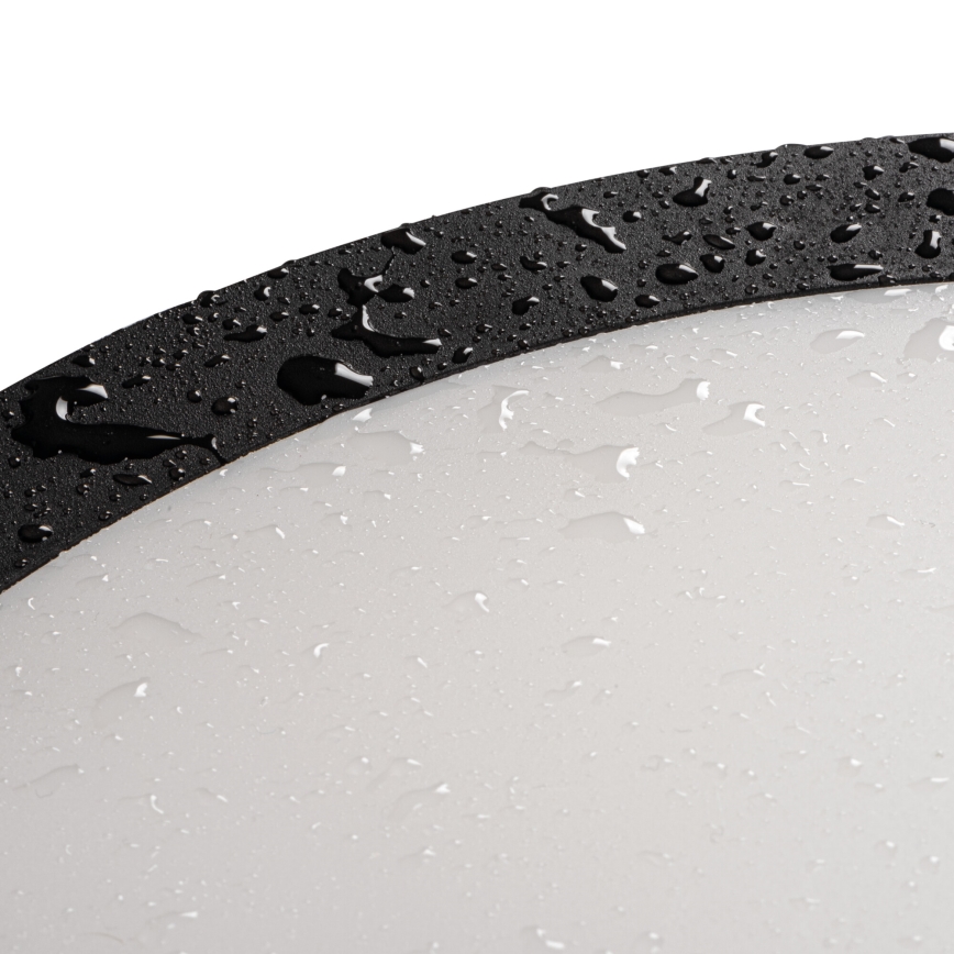 Plafoniera LED da esterno BENO ECO LED/12W/230V 3000/4000/6500K diametro 20 cm IP65 nero