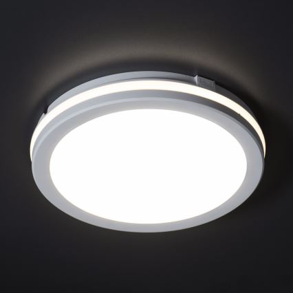 Plafoniera LED da esterno BENO E LED/20W/230V 3000/4000/6500K diametro 20 cm IP65 bianco