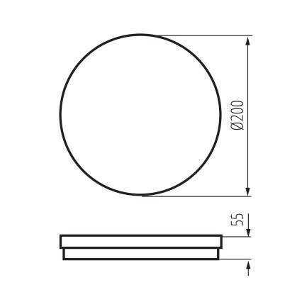 Plafoniera LED da esterno BENO E LED/20W/230V 3000/4000/6500K diametro 20 cm IP65 nero