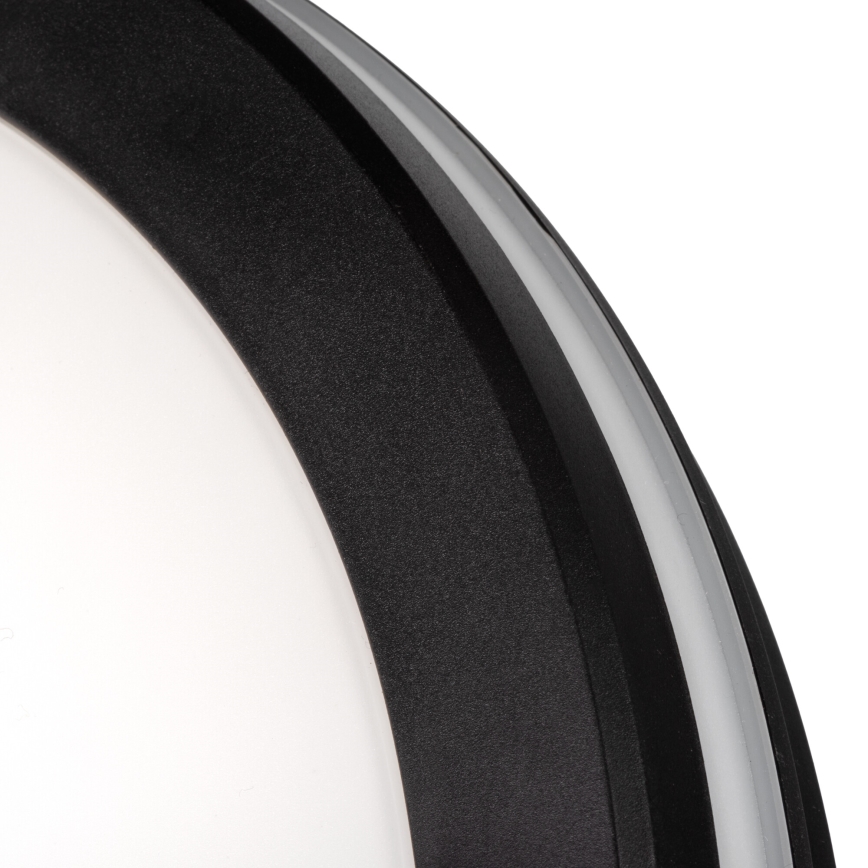 Plafoniera LED da esterno BENO ECO LED/20W/230V 3000/4000/6500K diametro 20 cm IP65 nero