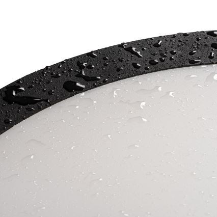Plafoniera LED da esterno BENO ECO LED/20W/230V 3000/4000/6500K diametro 20 cm IP65 nero