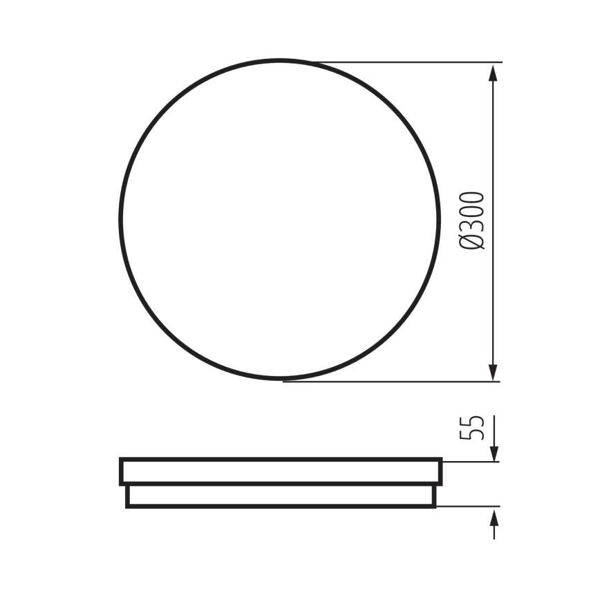 Plafoniera LED da esterno BENO E LED/30W/230V 3000/4000/6500K diametro 30 cm IP65 bianco
