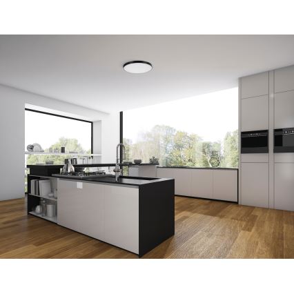 Plafoniera LED dimmerabile PLAFON LED/20W/230V 3000-6500K Wi-Fi nero