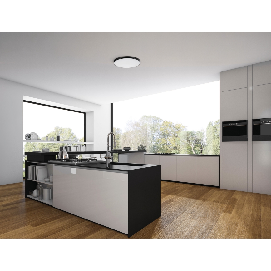 Plafoniera LED dimmerabile PLAFON LED/20W/230V 3000-6500K Wi-Fi nero