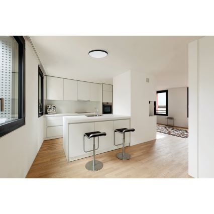 Plafoniera LED dimmerabile PLAFON LED/20W/230V 3000-6500K Wi-Fi nero