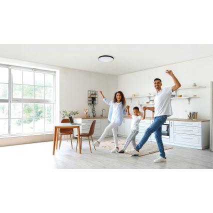 Plafoniera LED dimmerabile PLAFON LED/20W/230V 3000-6500K Wi-Fi nero