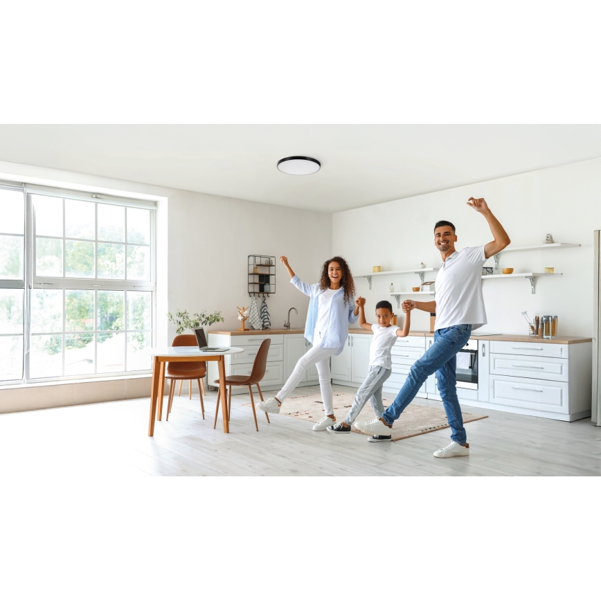 Plafoniera LED dimmerabile PLAFON LED/20W/230V 3000-6500K Wi-Fi nero