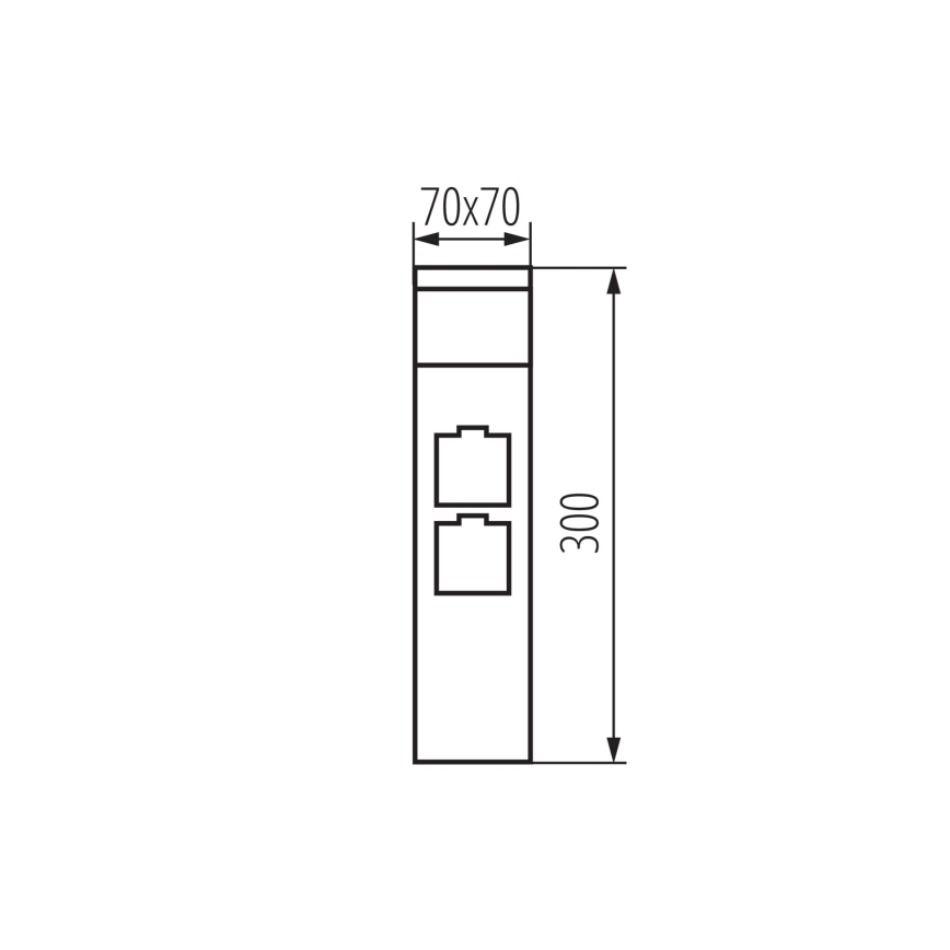 Lampada da esterno con 2 prese DASTEN 1xG9/11W/230V 30 cm IP44 nero