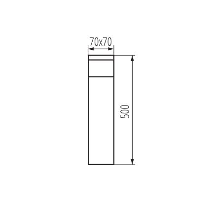 Lampada da esterno DASTEN 1xG9/11W/230V 50 cm IP44 nero