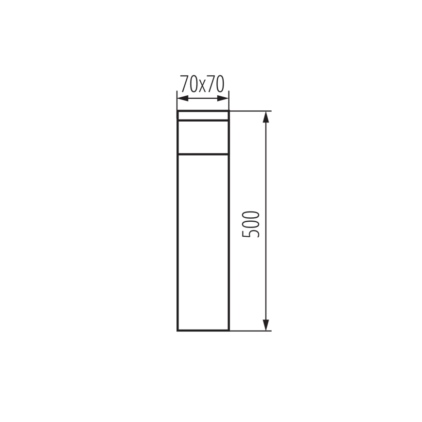 Lampada da esterno DASTEN 1xG9/11W/230V 50 cm IP44 nero